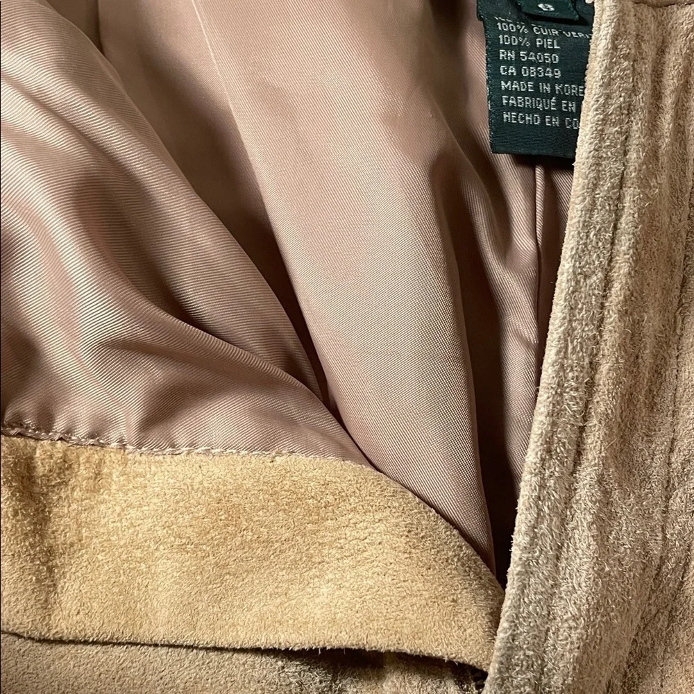 Lauren Ralph Lauren Tan Soft Suede High Waisted Vintage Pants